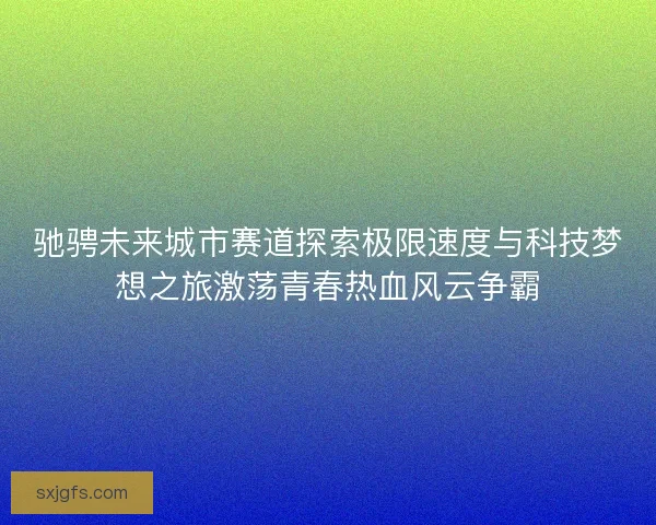 驰骋未来城市赛道探索极限速度与科技梦想之旅激荡青春热血风云争霸
